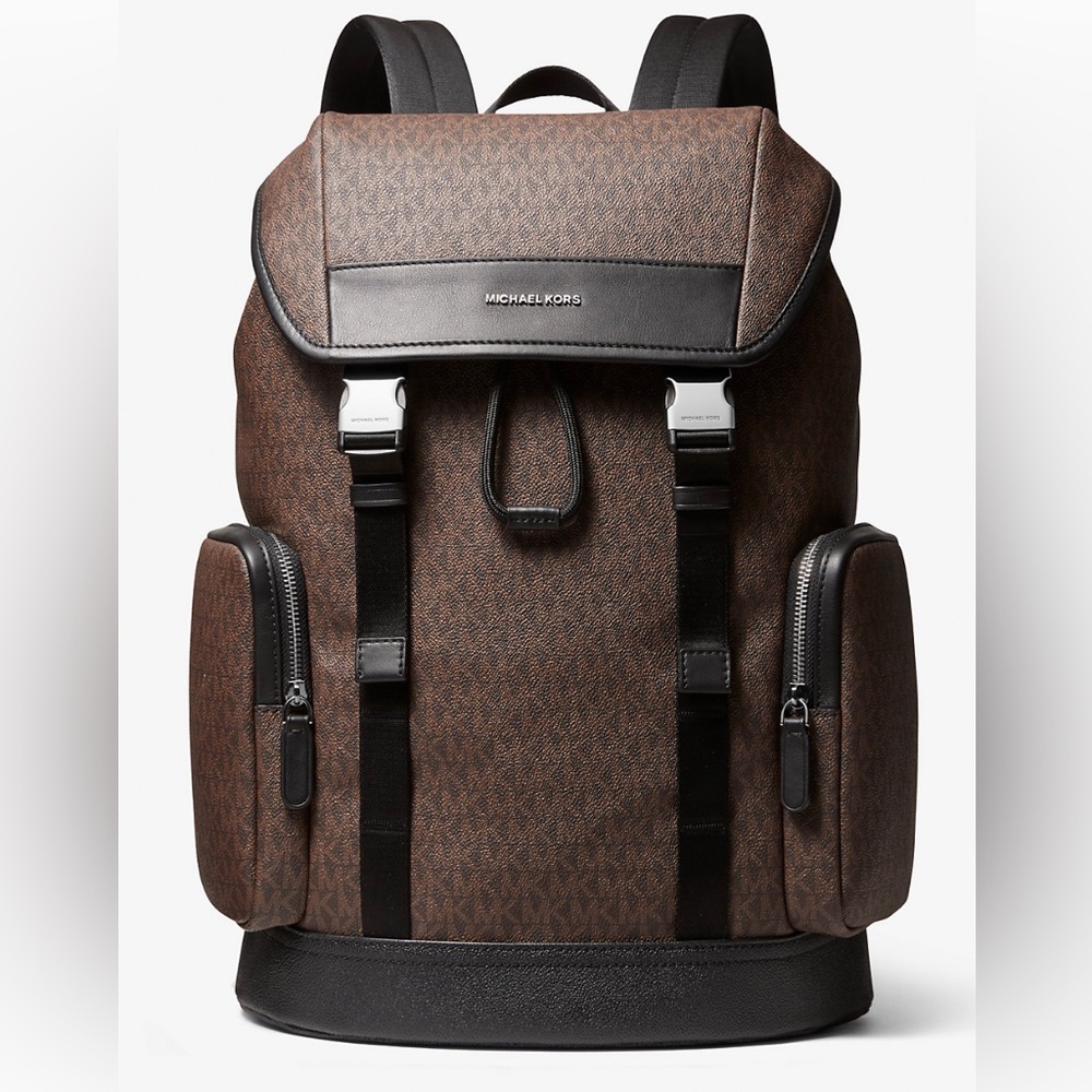 Michael Kors Hudson Logo Backpack brown/black